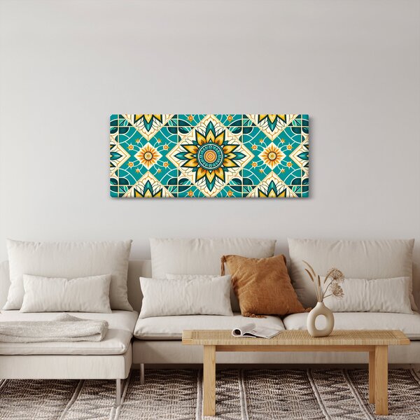 Kép - Türkiz minta (120x50 cm)