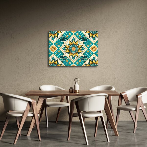Kép - Türkiz minta (70x50 cm)