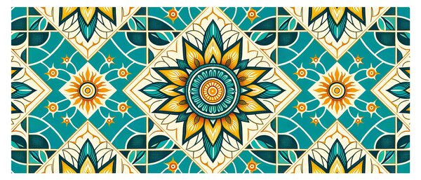 Kép - Türkiz minta (120x50 cm)