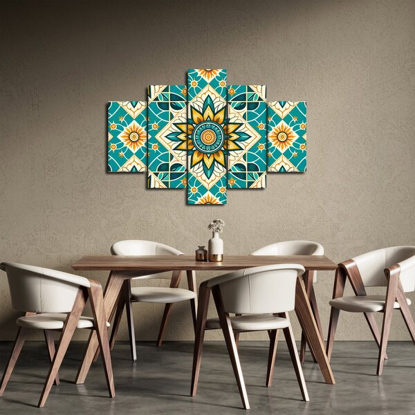 Kép - Türkiz minta (150x105 cm)