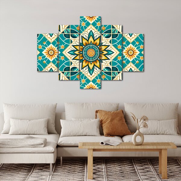 Kép - Türkiz minta (150x105 cm)