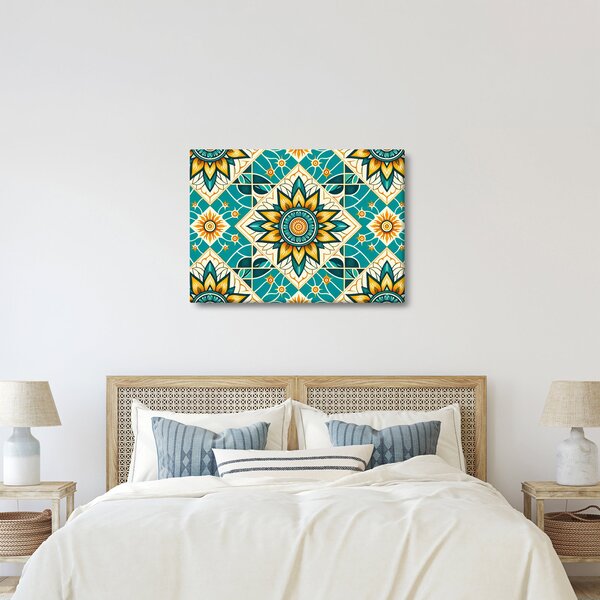 Kép - Türkiz minta (70x50 cm)