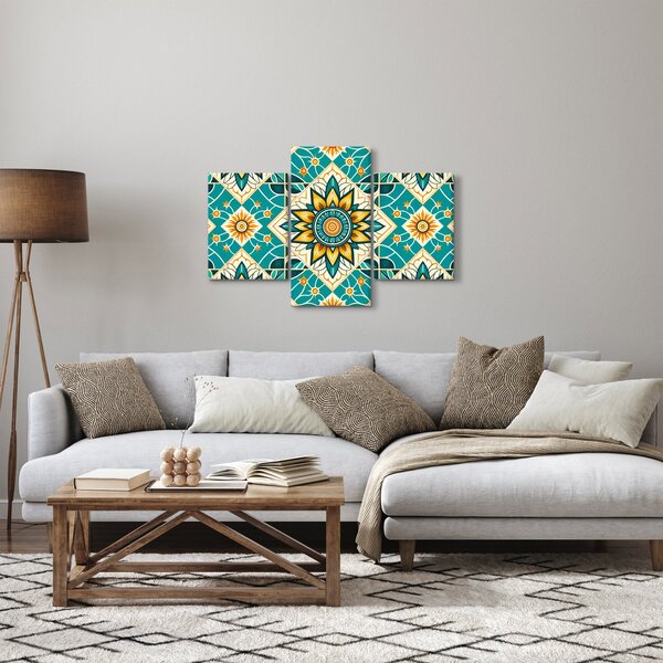 Kép - Türkiz minta (90x60 cm)