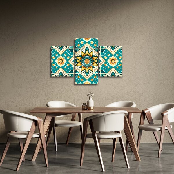 Kép - Türkiz minta (90x60 cm)