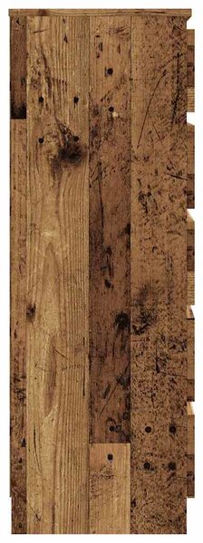 Antik fa színű szerelt fa fiókos szekrény 60 x 36 x 103 cm