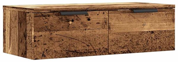 Antik fa színű szerelt fa faliszekrény 68 x 30 x 20 cm