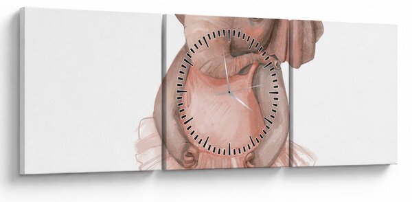 Kép - Akvarell állatka N⁰5 (órával) (90x30 cm)