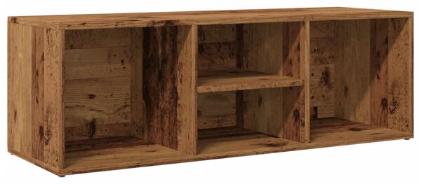 Antik fa színű szerelt fa cipőtároló pad 105 x 35 x 35 cm