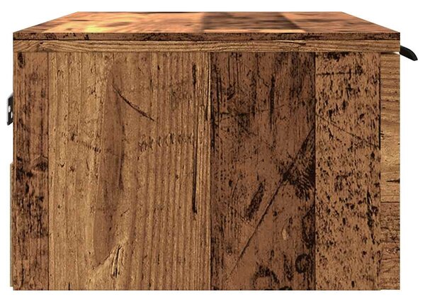 Antik fa színű szerelt fa faliszekrény 68 x 30 x 20 cm