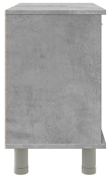 Betonszürke szerelt fa fürdőszobaszekrény 60 x 32 x 53,5 cm