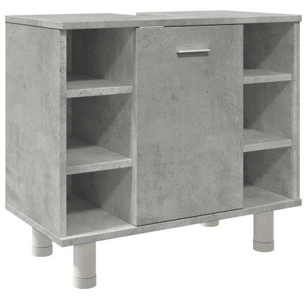 Betonszürke szerelt fa fürdőszobaszekrény 60 x 32 x 53,5 cm