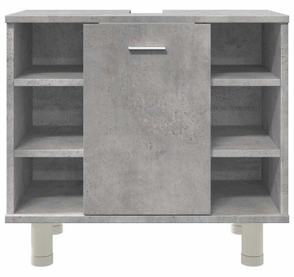 Betonszürke szerelt fa fürdőszobaszekrény 60 x 32 x 53,5 cm