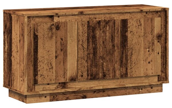 Antik fa színű szerelt fa tálalószekrény 102 x 35 x 55 cm