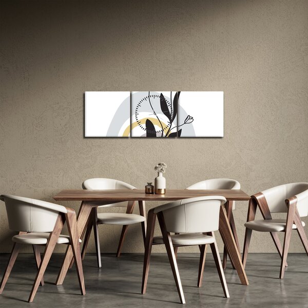 Kép - Virágok vázában N⁰1 (órával) (90x30 cm)