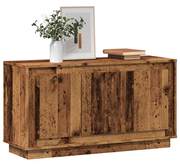 Antik fa színű szerelt fa tálalószekrény 102 x 35 x 55 cm