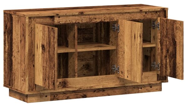Antik fa színű szerelt fa tálalószekrény 102 x 35 x 55 cm