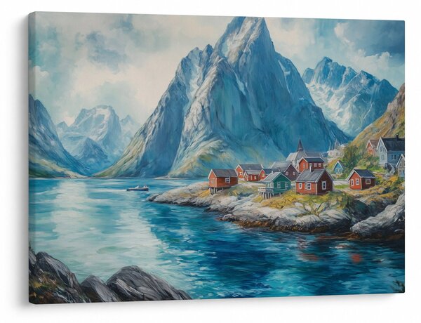 Kép - Norvég falu (70x50 cm)