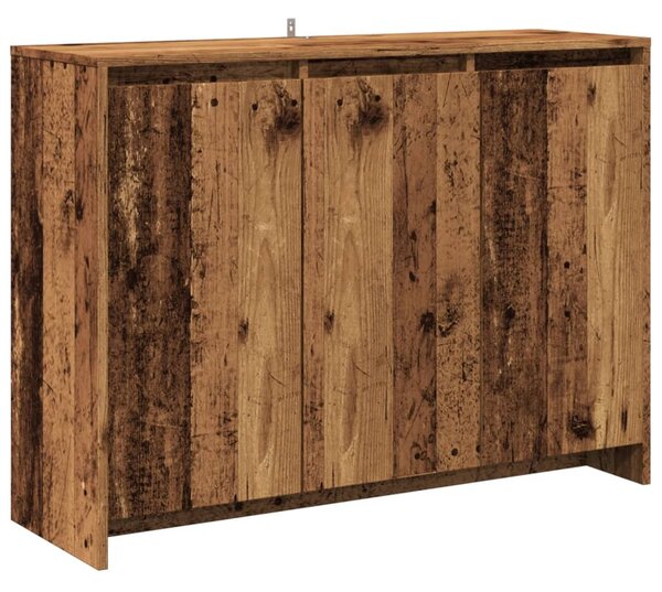 Antik fa színű szerelt fa tálalószekrény 102 x 33 x 75 cm