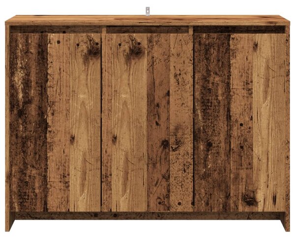 Antik fa színű szerelt fa tálalószekrény 102 x 33 x 75 cm