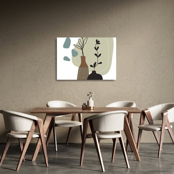 Üveg kép - Virágok vázában N⁰2 (70x50 cm)