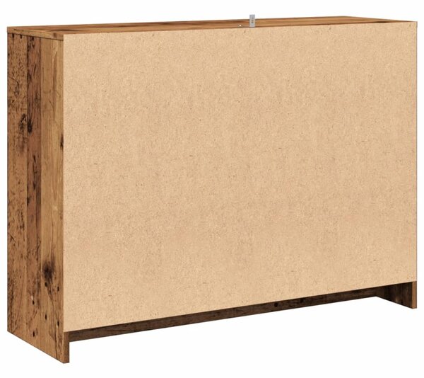 Antik fa színű szerelt fa tálalószekrény 102 x 33 x 75 cm