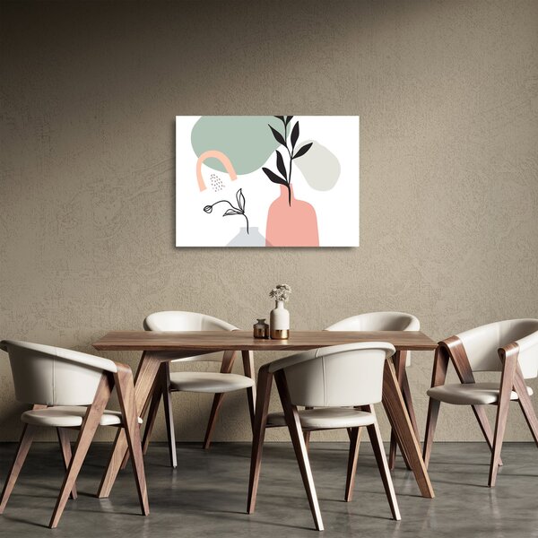 Üveg kép - Virágok vázában N⁰3 (70x50 cm)