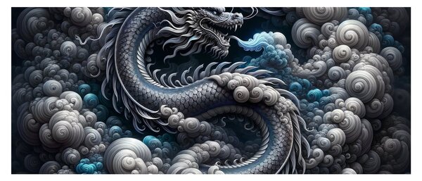 Kép – Sárkány a füstben (120x50 cm)