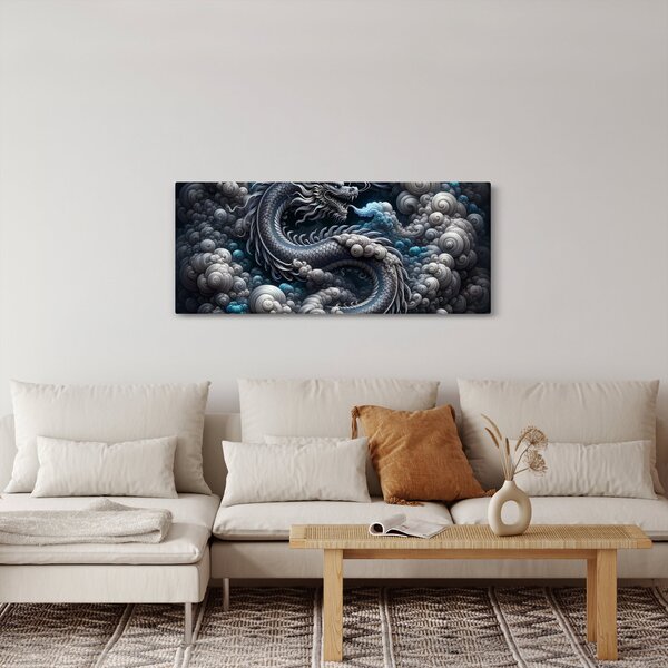 Kép – Sárkány a füstben (120x50 cm)