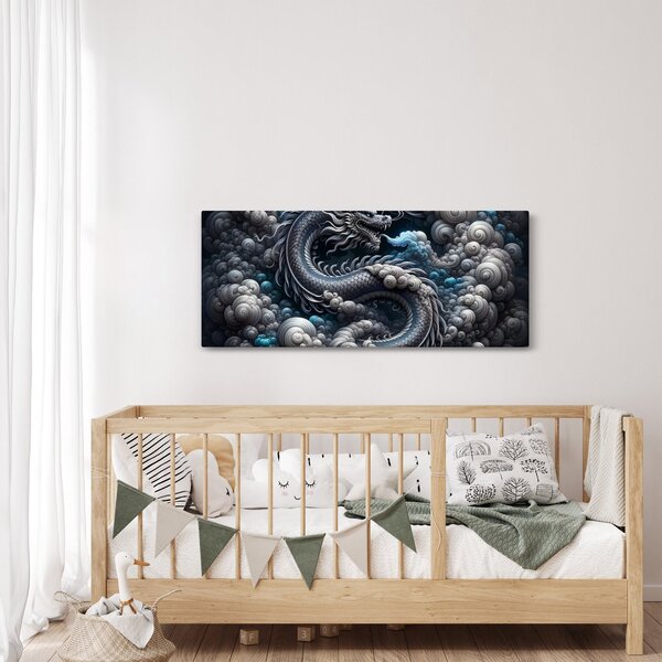 Kép – Sárkány a füstben (120x50 cm)