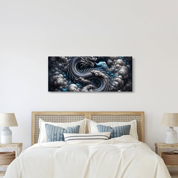 Kép – Sárkány a füstben (120x50 cm)