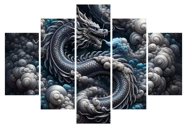 Kép – Sárkány a füstben (150x105 cm)