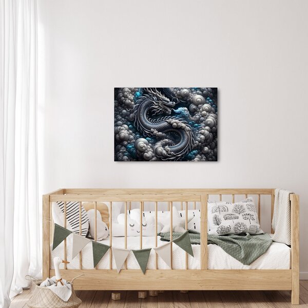 Kép – Sárkány a füstben (70x50 cm)