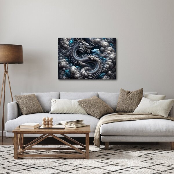 Kép – Sárkány a füstben (70x50 cm)
