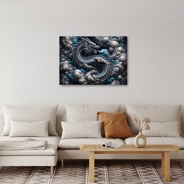 Kép – Sárkány a füstben (70x50 cm)