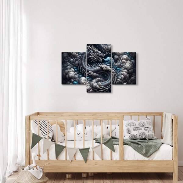 Kép – Sárkány a füstben (90x60 cm)