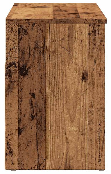 Antik fa színű szerelt fa cipőtároló pad 80 x 30 x 45 cm