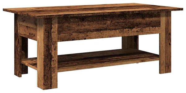 Antik fa színű szerelt fa dohányzóasztal 102 x 55 x 42 cm