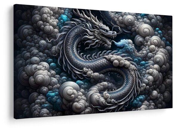 Kép – Sárkány a füstben (90x60 cm)