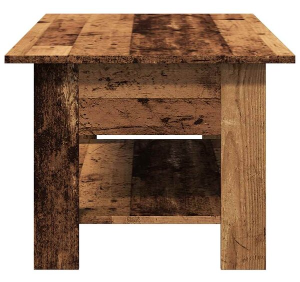 Antik fa színű szerelt fa dohányzóasztal 102 x 55 x 42 cm