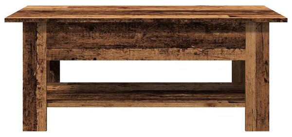 Antik fa színű szerelt fa dohányzóasztal 102 x 55 x 42 cm