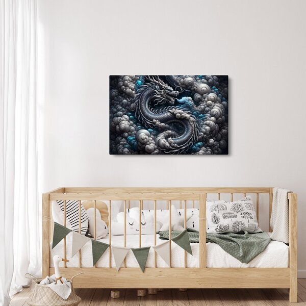 Kép – Sárkány a füstben (90x60 cm)