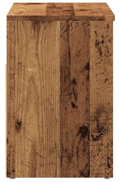 Antik fa színű szerelt fa cipőtároló pad 60 x 30 x 45 cm