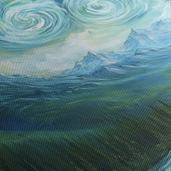 Kép - Táj Van Gogh érintésével (órával) (90x30 cm)