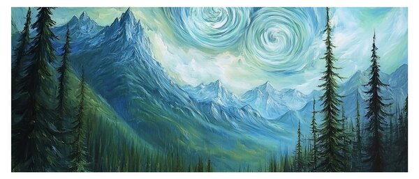Kép - Táj Van Gogh érintésével (120x50 cm)