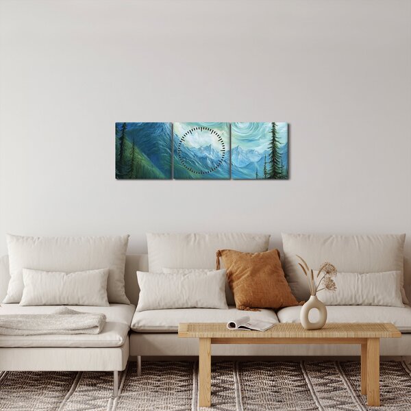 Kép - Táj Van Gogh érintésével (órával) (90x30 cm)