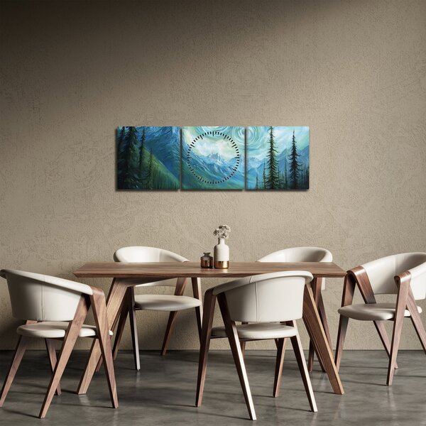 Kép - Táj Van Gogh érintésével (órával) (90x30 cm)