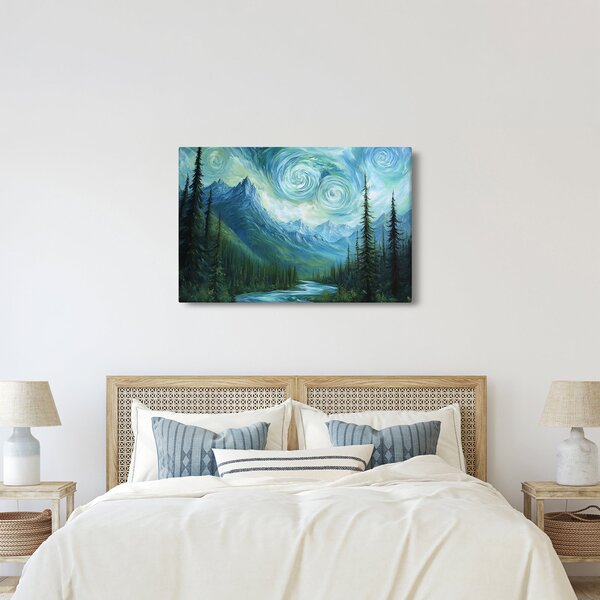 Kép - Táj Van Gogh érintésével (90x60 cm)