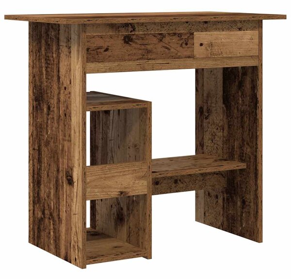 Antik fa színű szerelt fa íróasztal 80 x 45 x 74 cm