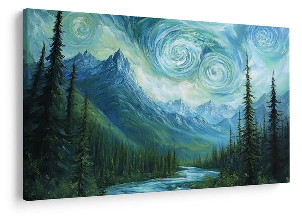 Kép - Táj Van Gogh érintésével (90x60 cm)