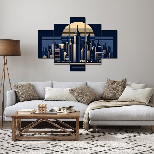 Kép – Geometrikus város (150x105 cm)